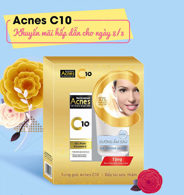 Acnes C10 – Khuyến mãi hấp dẫn cho ngày 8/3 Acnes C10 – Khuyến mãi hấp dẫn cho ngày 8/3