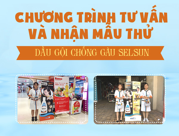 Chương trình “Tư vấn và nhận mẫu thử dầu gội chống gàu Selsun”